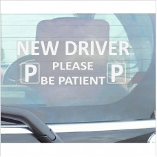 New Driver Please Be Patient-Just Passed-Car Window Sticker-Fun,Self Adhesive Vinyl Sign for Truck,Van,Vehicle 